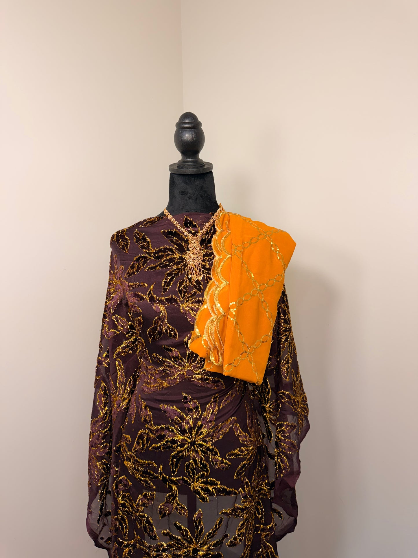 Purple and Gold Hibiscus Maqbal Dirac Set