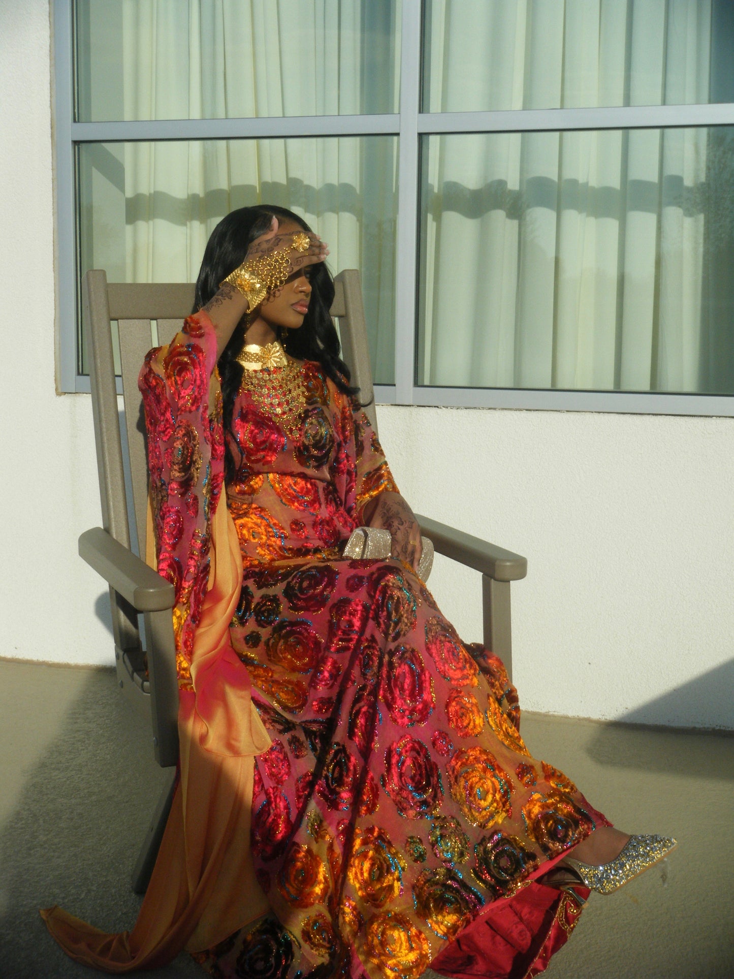 Ombré Red Orange Rose Maqbal Dirac Set