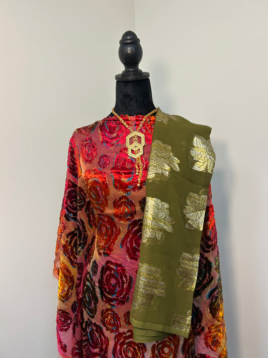 Ombré Red Orange Rose Maqbal Dirac Set